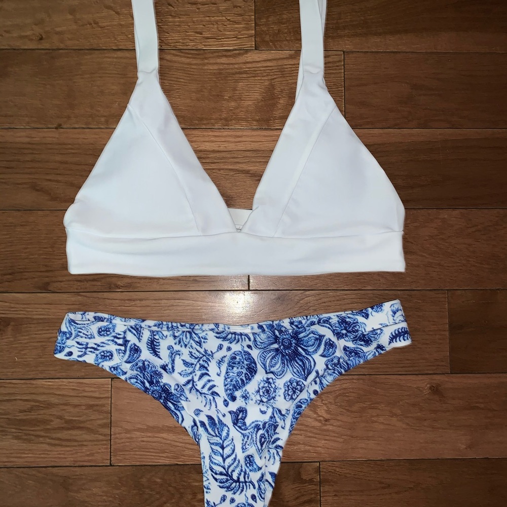 Blue & White Bikini
